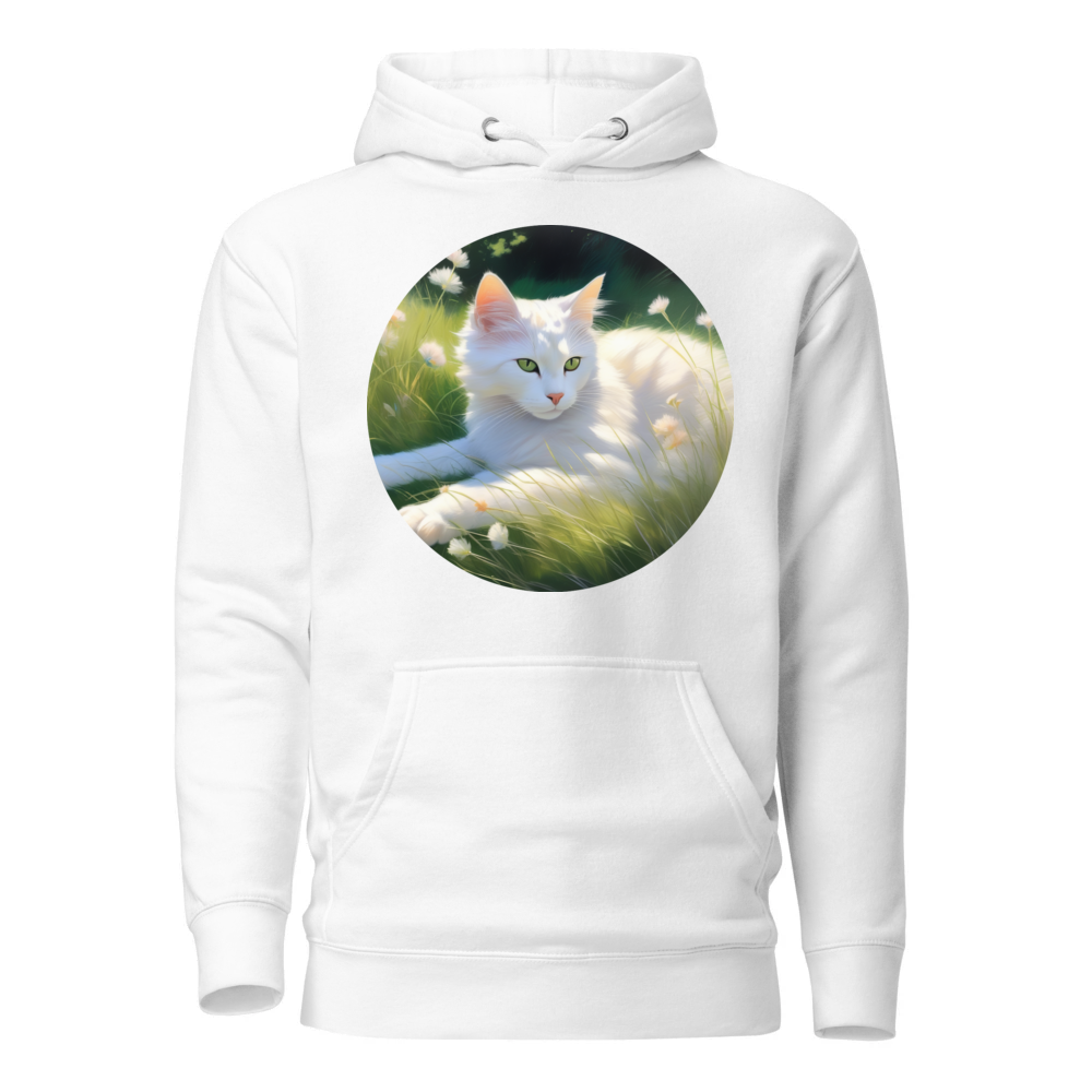 PugMug Custom White Companion Cat Hoodie