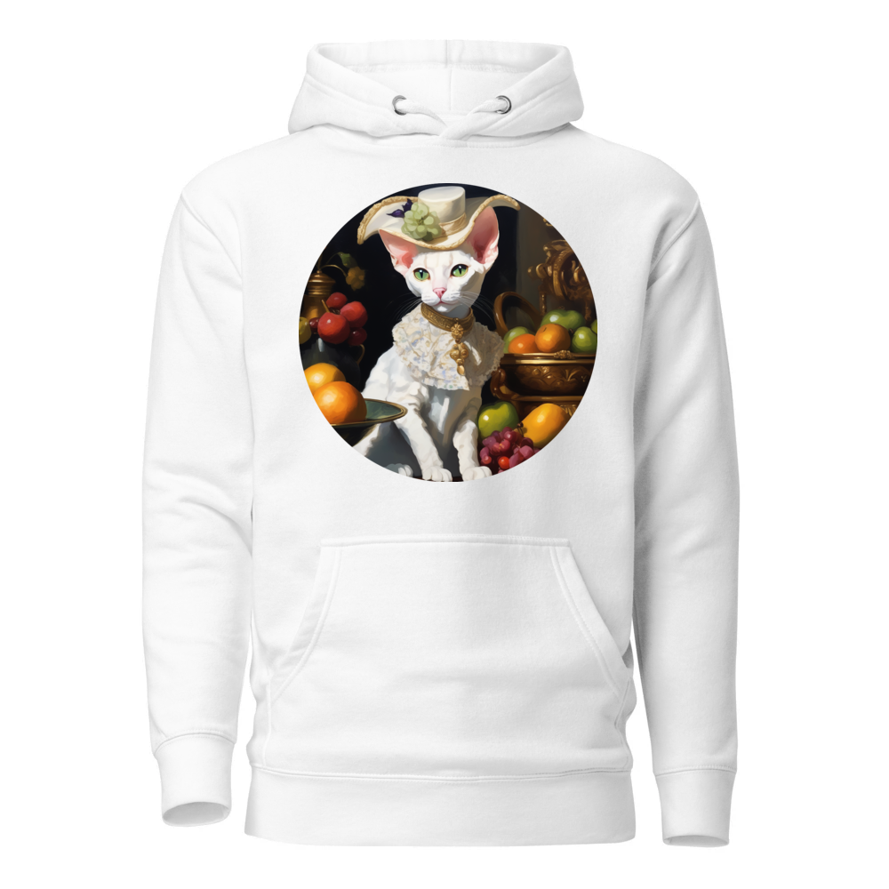 PugMug Custom White Devon Rex Cat Hoodie