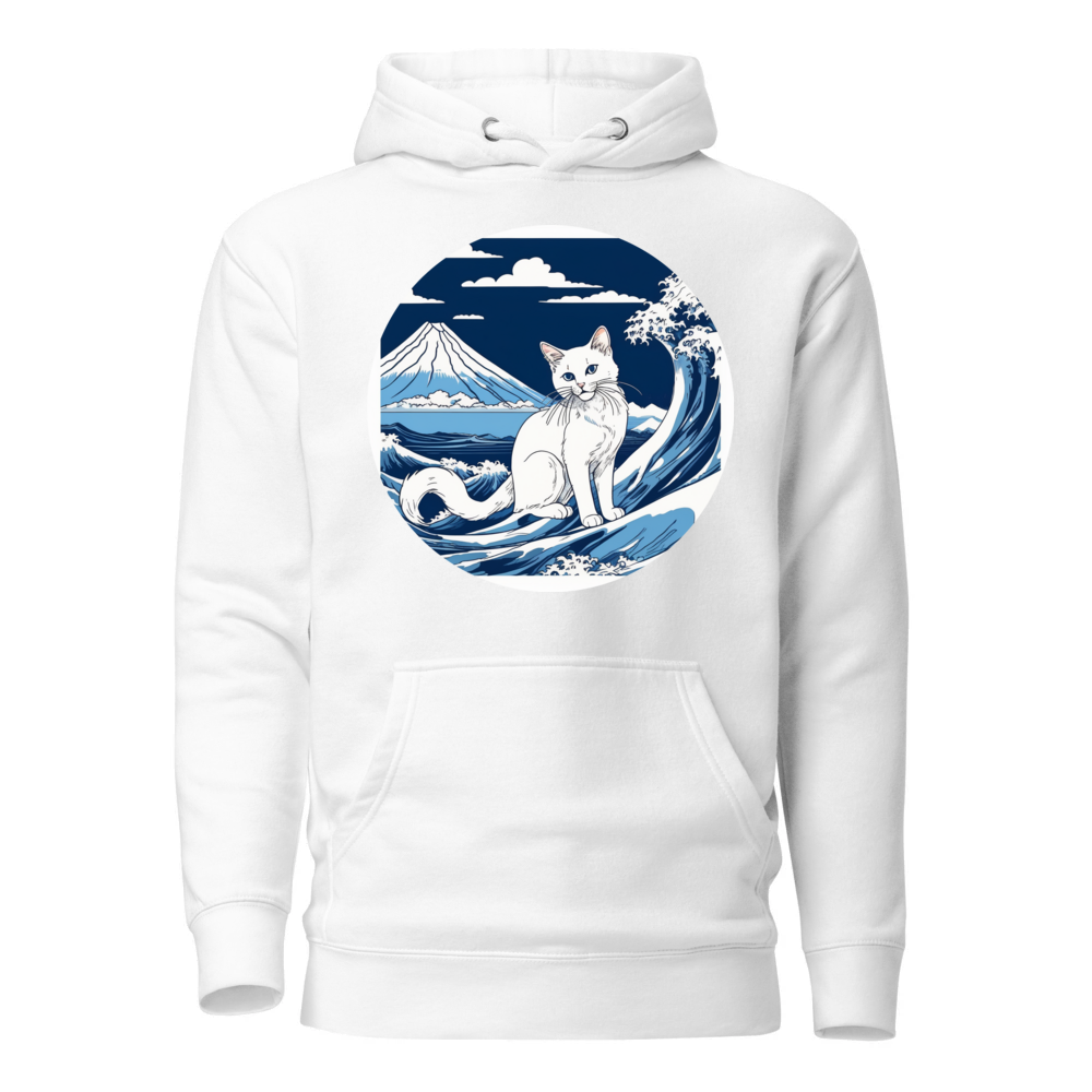 PugMug Custom White Companion Cat Hoodie