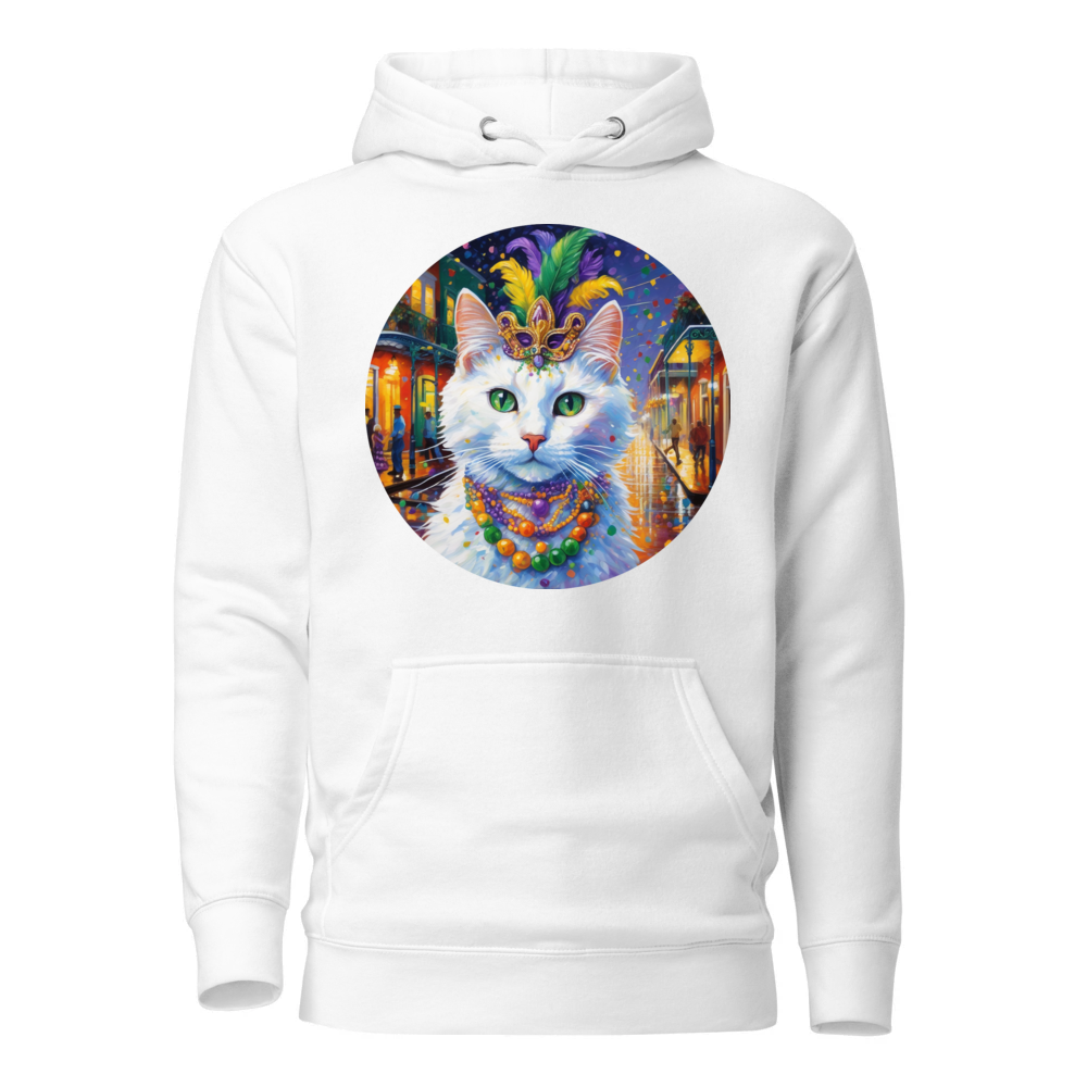 PugMug Custom White Companion Cat Hoodie