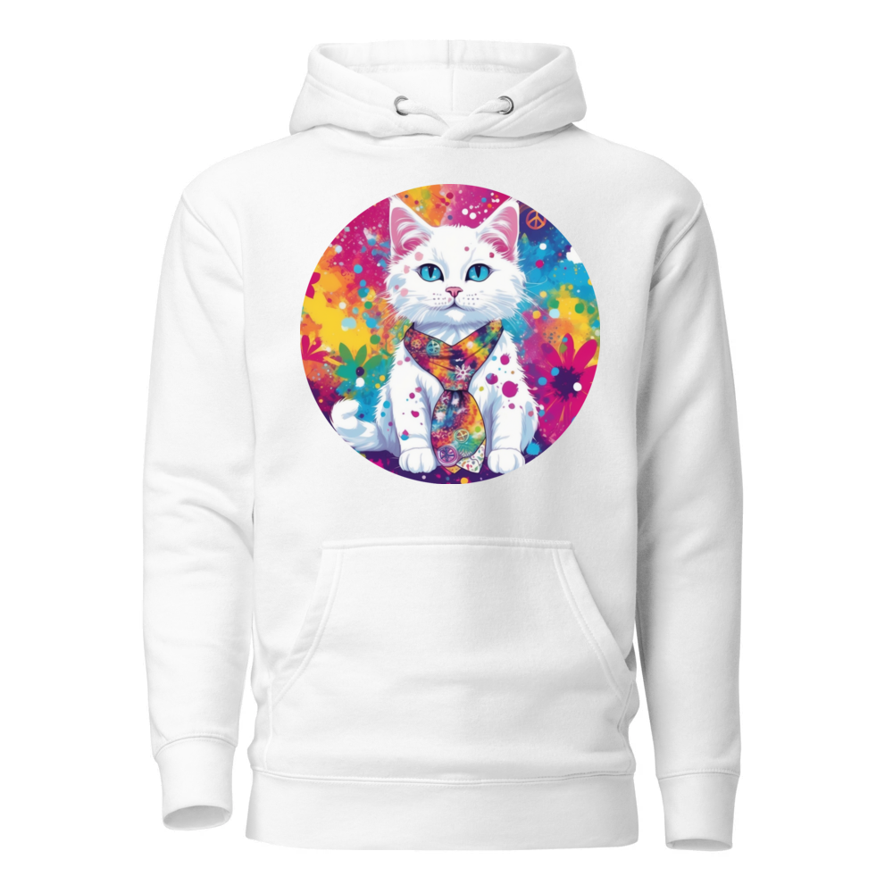 PugMug Custom White Companion Cat Hoodie