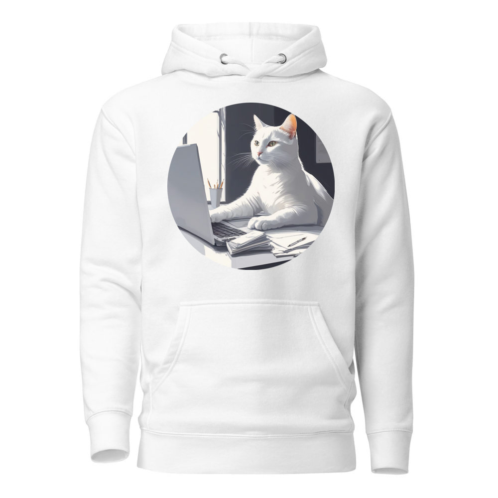 PugMug Custom White Companion Cat Hoodie