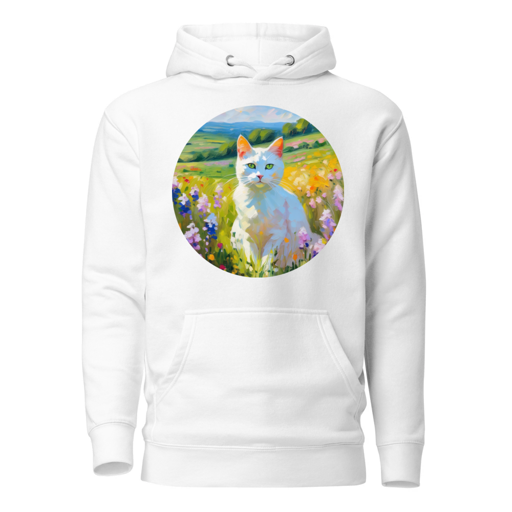 PugMug Custom White Companion Cat Hoodie