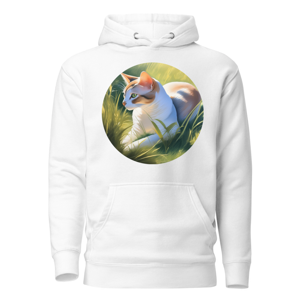 PugMug Custom White Abyssinian Cat Hoodie