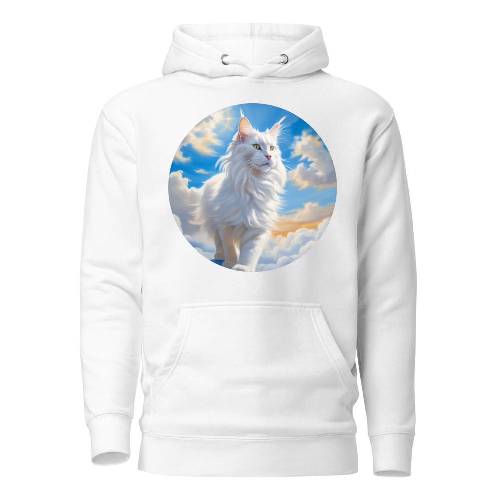 PugMug Custom White Maine Coon Cat Hoodie