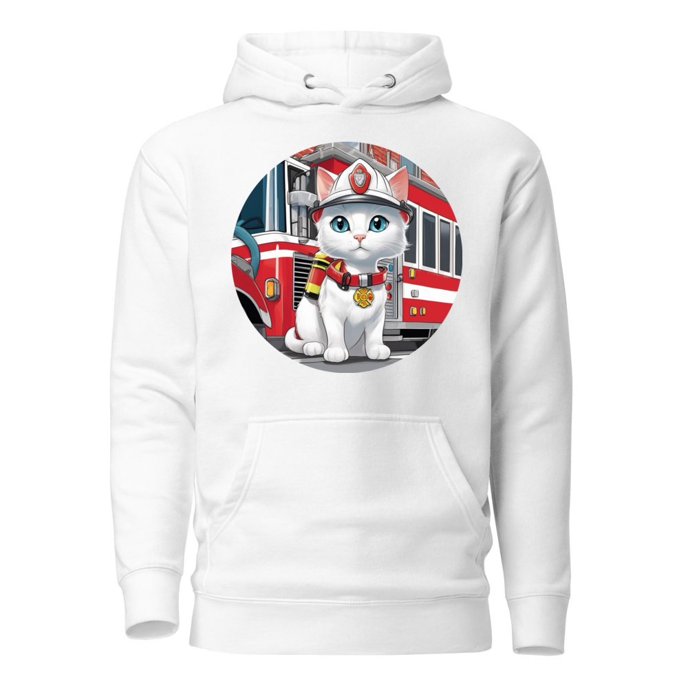 PugMug Custom White Companion Cat Hoodie
