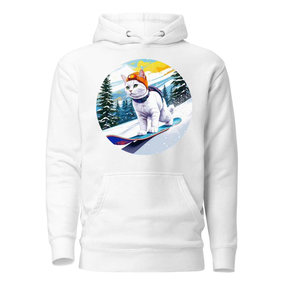 PugMug Custom White Companion Cat Hoodie