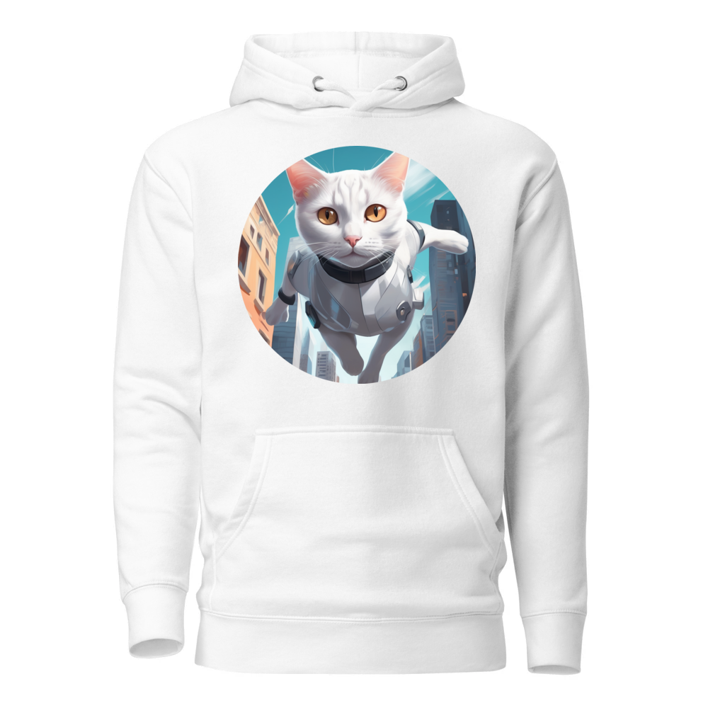 PugMug Custom White Companion Cat Hoodie