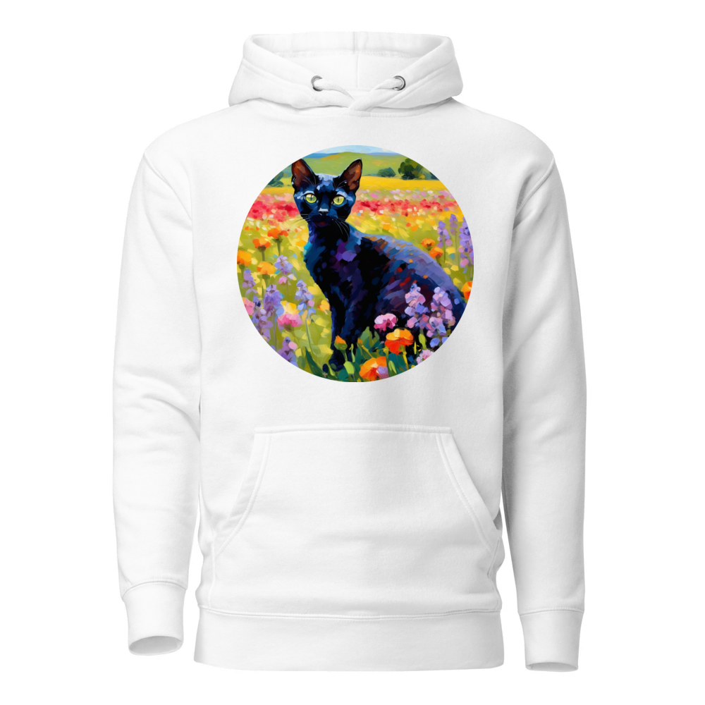 PugMug Custom Black Devon Rex Cat Hoodie