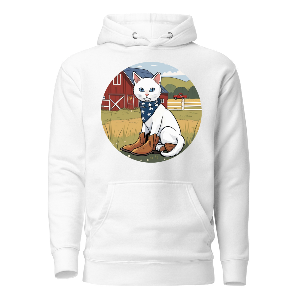 PugMug Custom White Companion Cat Hoodie