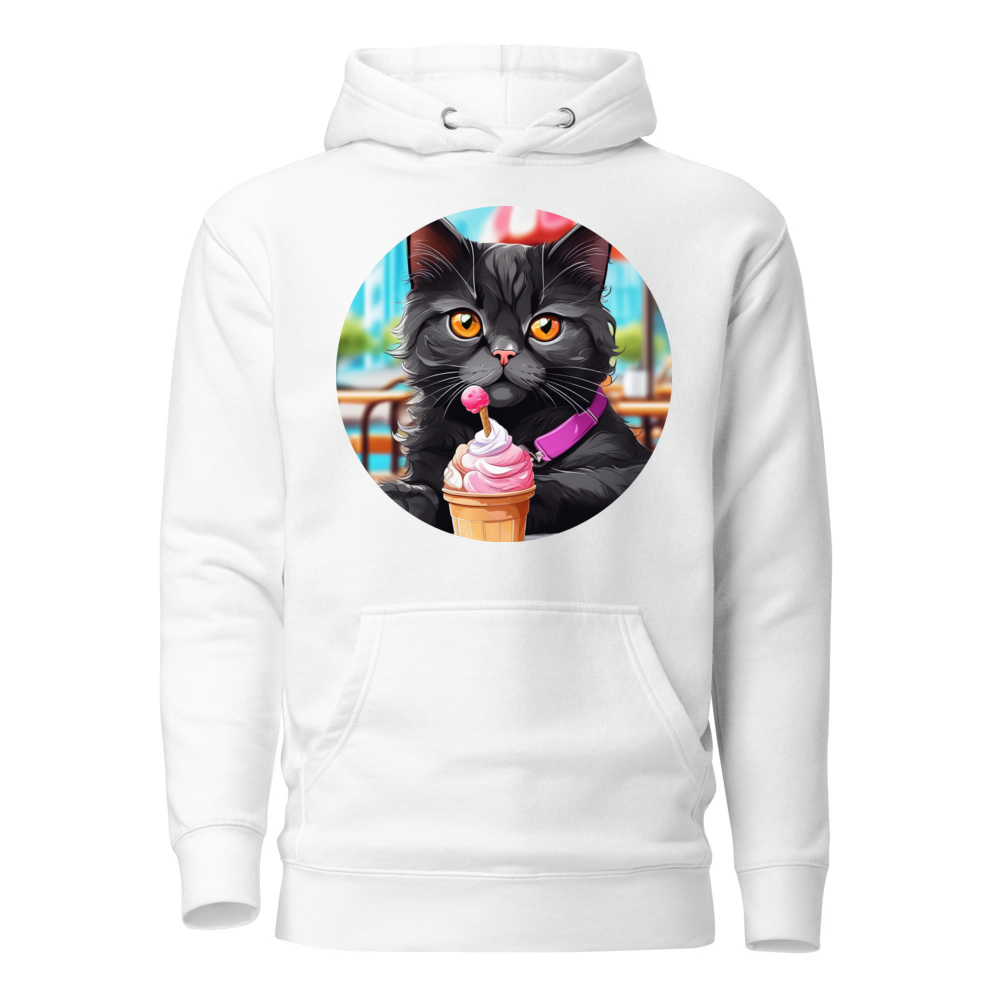 PugMug Custom Black Scottish Fold Cat Hoodie