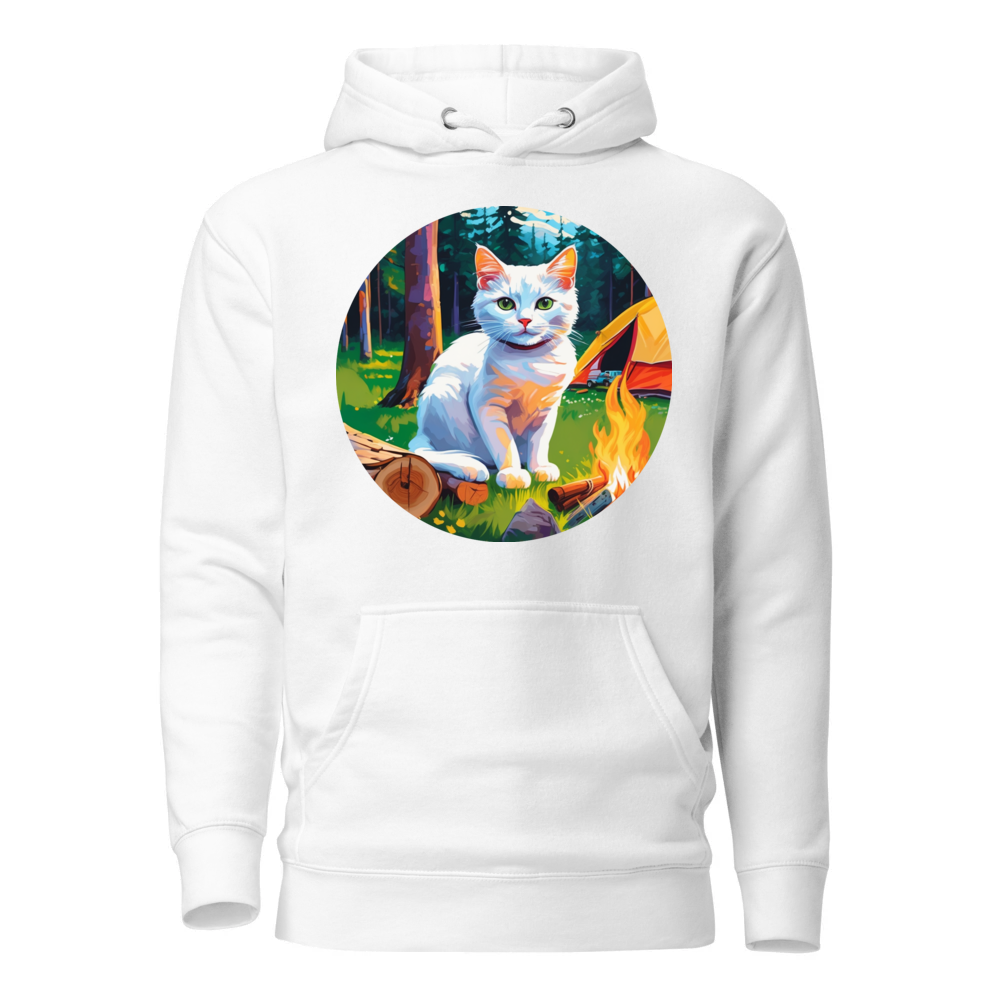 PugMug Custom White Companion Cat Hoodie