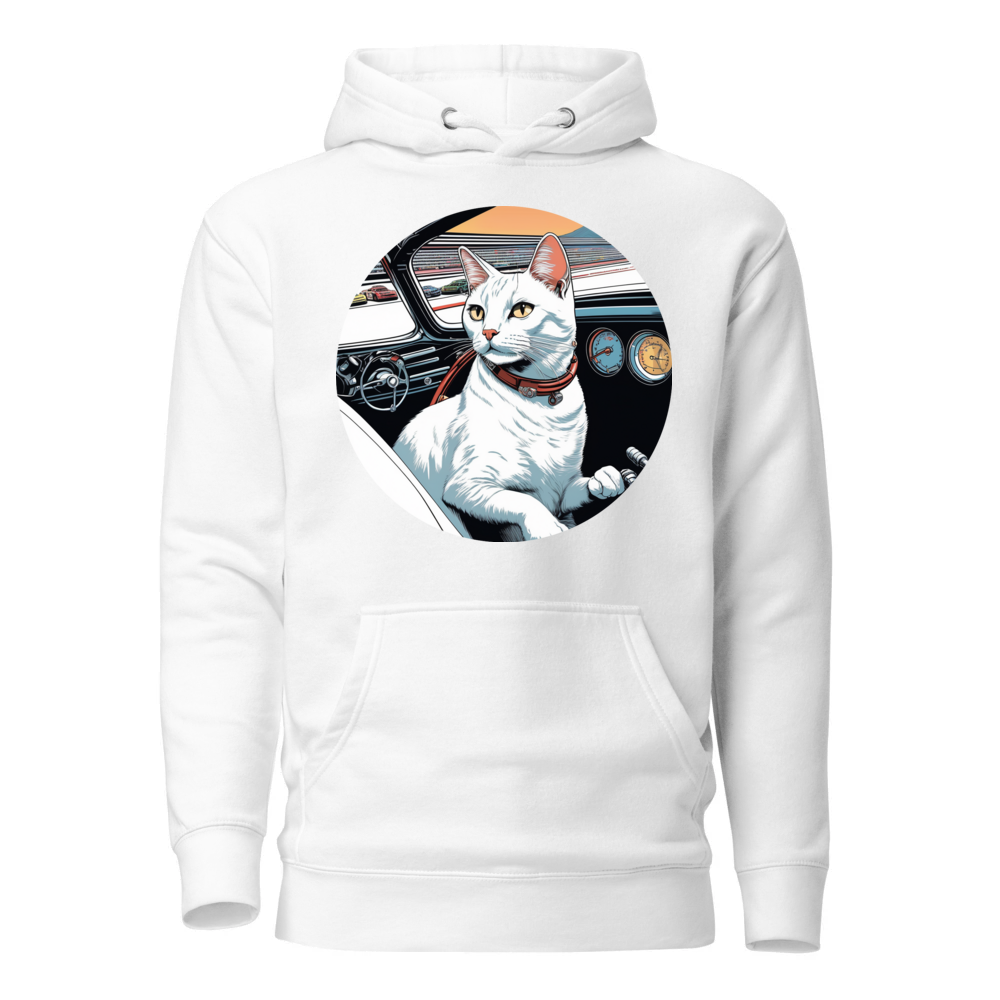 PugMug Custom White Companion Cat Hoodie