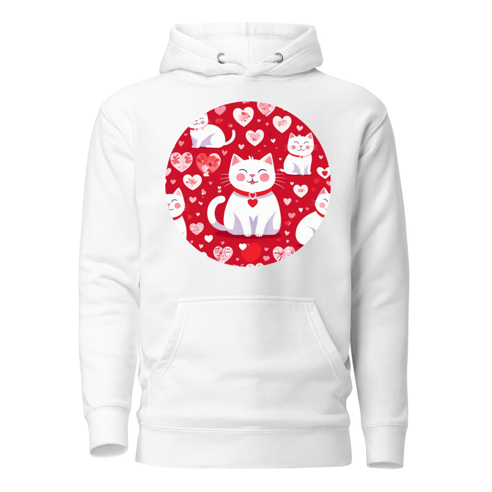PugMug Custom White Companion Cat Hoodie