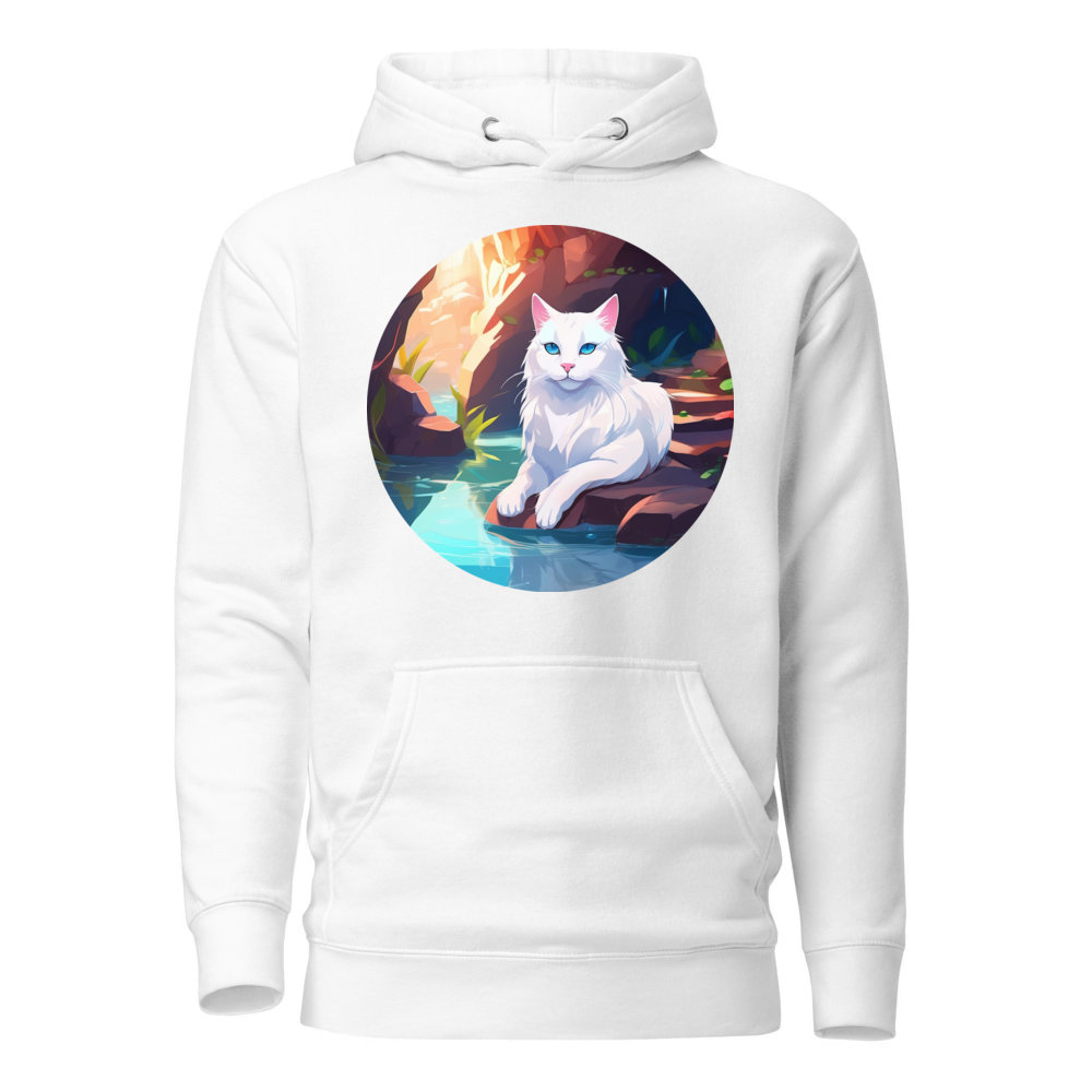 PugMug Custom White Companion Cat Hoodie