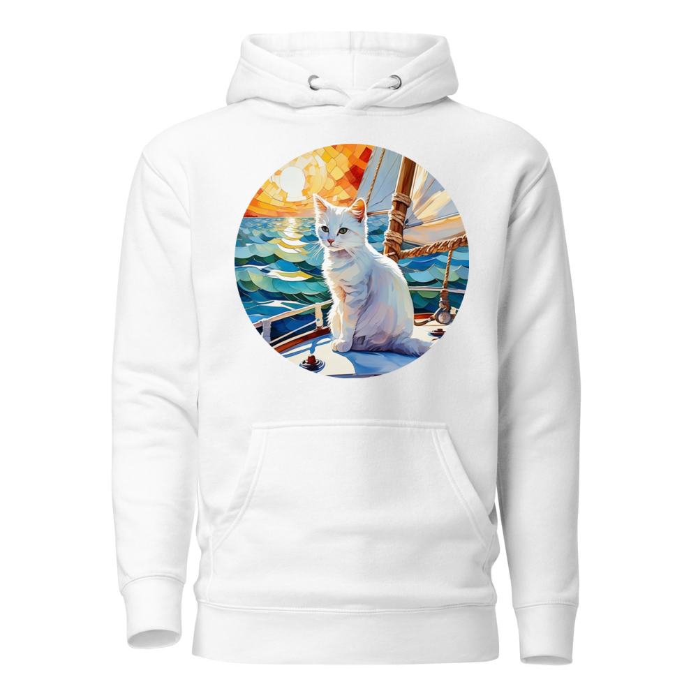PugMug Custom White Companion Cat Hoodie
