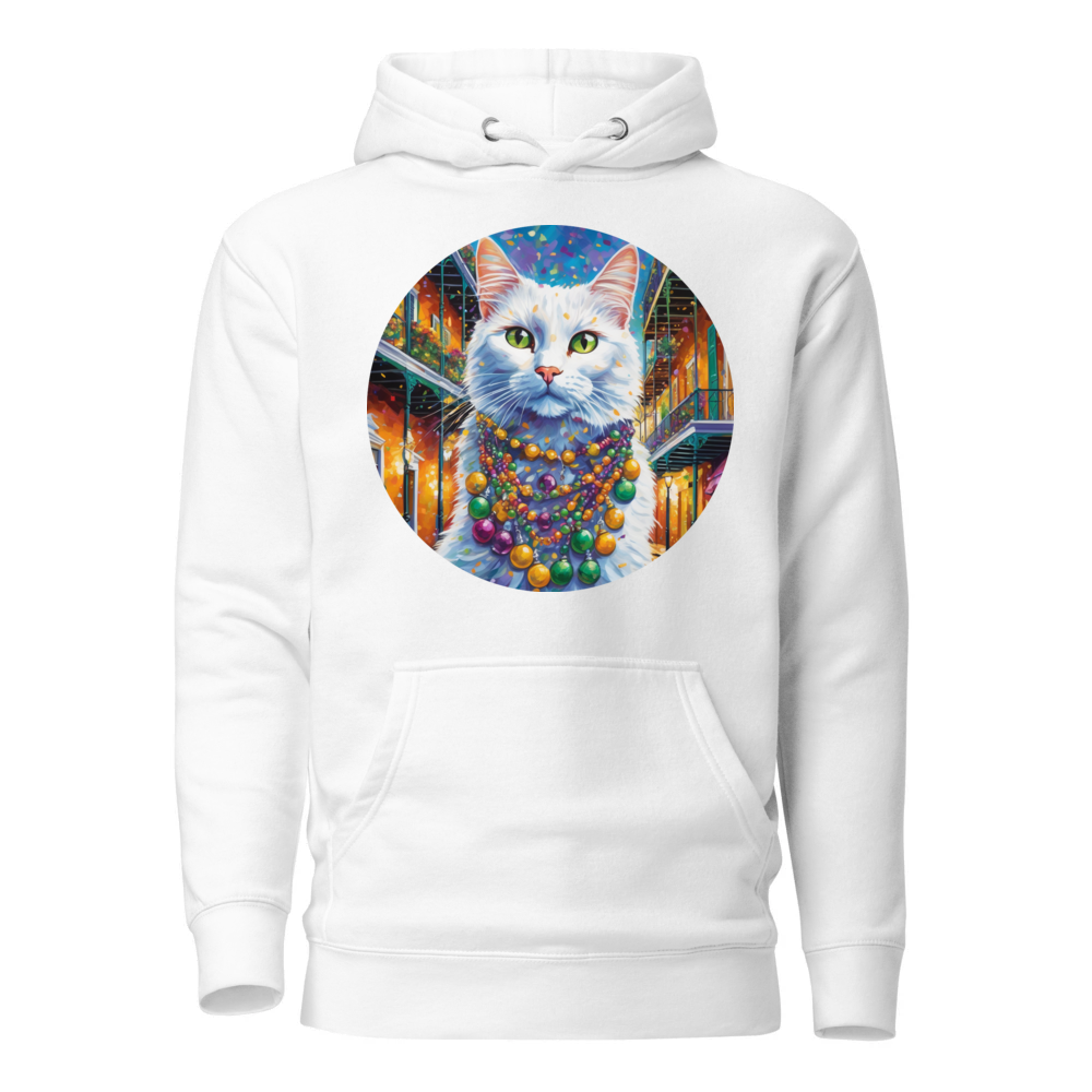 PugMug Custom White Companion Cat Hoodie