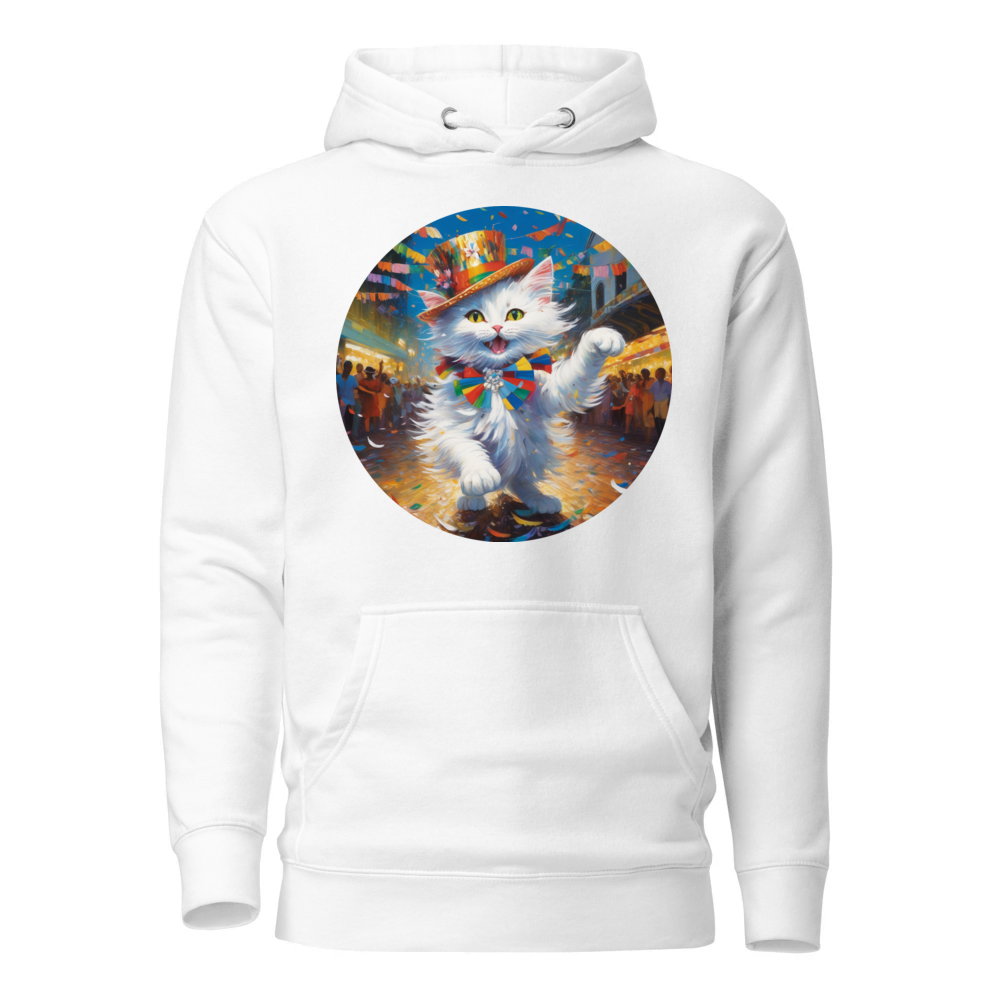 PugMug Custom White Companion Cat Hoodie