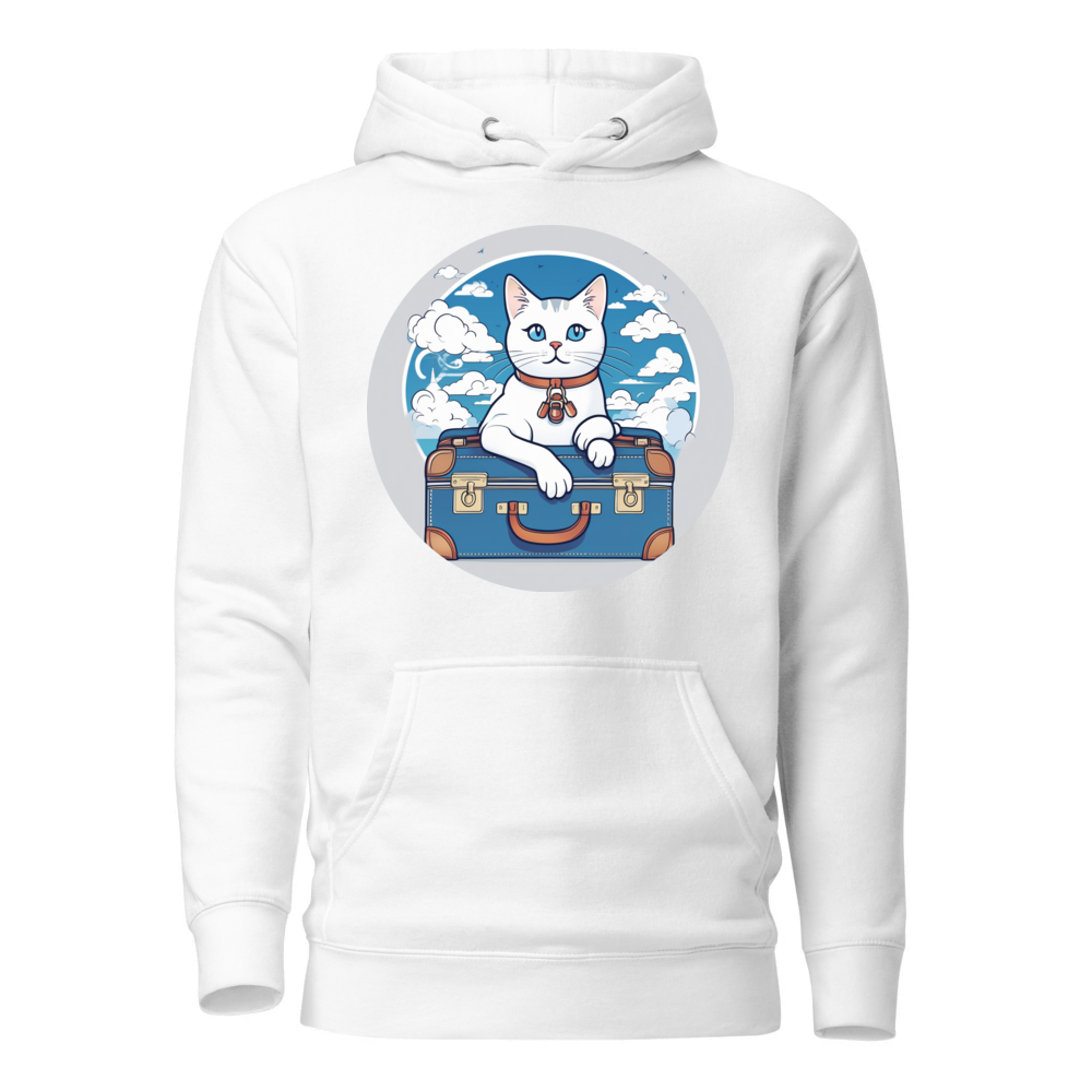 PugMug Custom White Companion Cat Hoodie