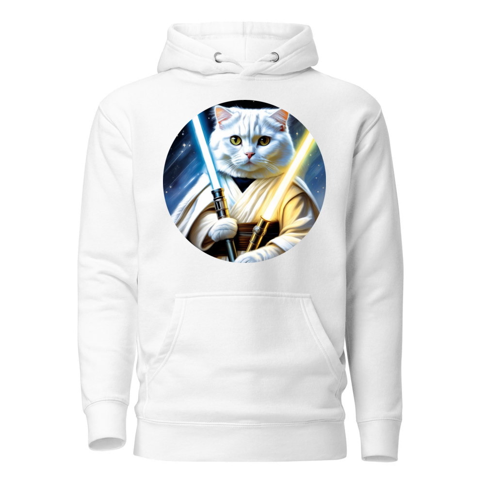 PugMug Custom White Scottish Fold Cat Hoodie
