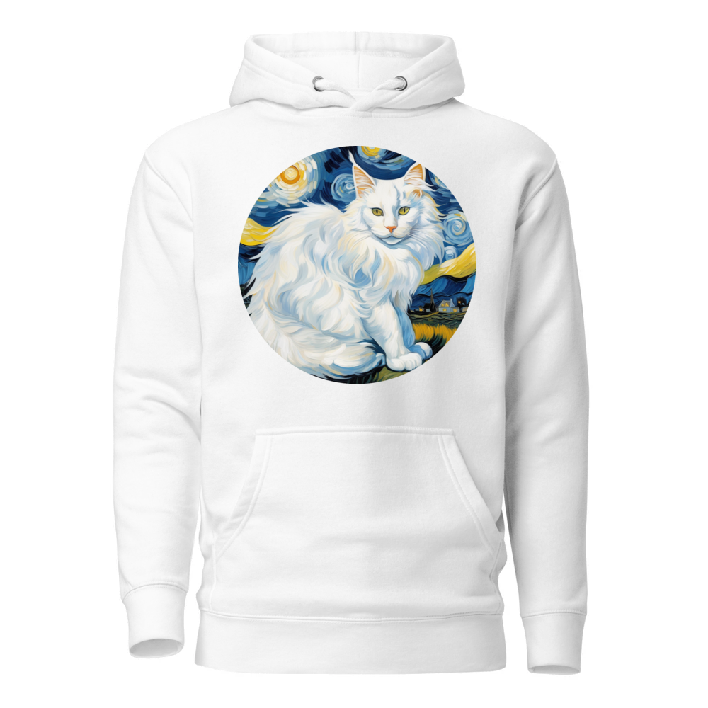PugMug Custom White Maine Coon Cat Hoodie