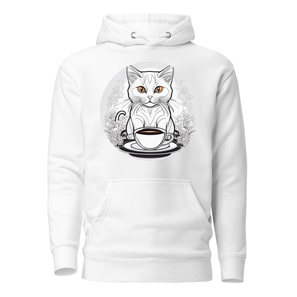 PugMug Custom White Companion Cat Hoodie