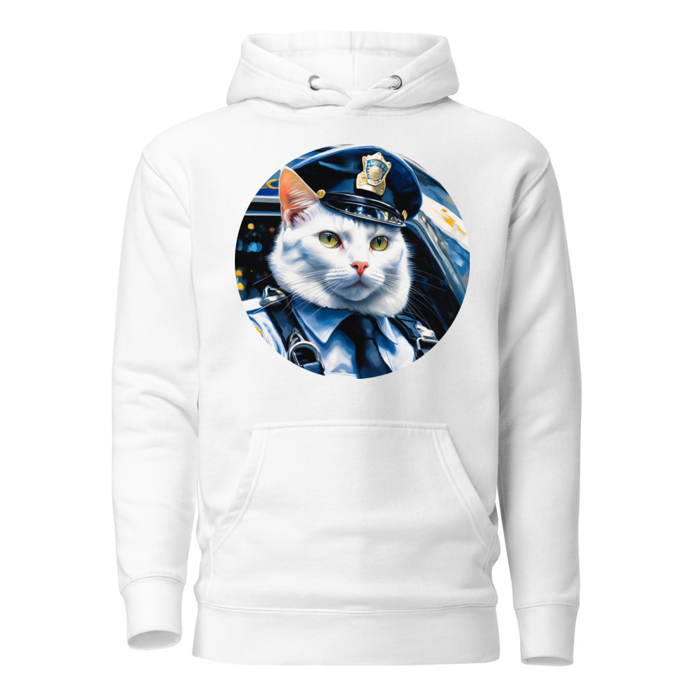 PugMug Custom White Companion Cat Hoodie