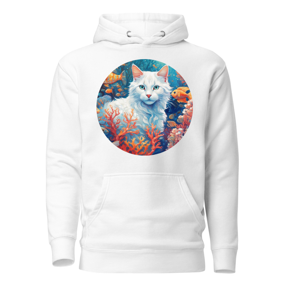PugMug Custom White Companion Cat Hoodie