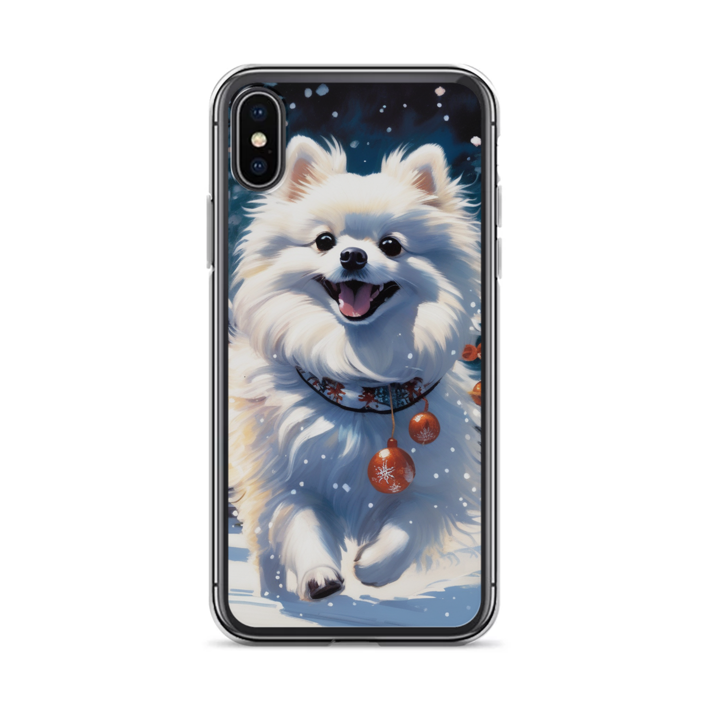 PugMug Custom White Pomeranian iPhone Case