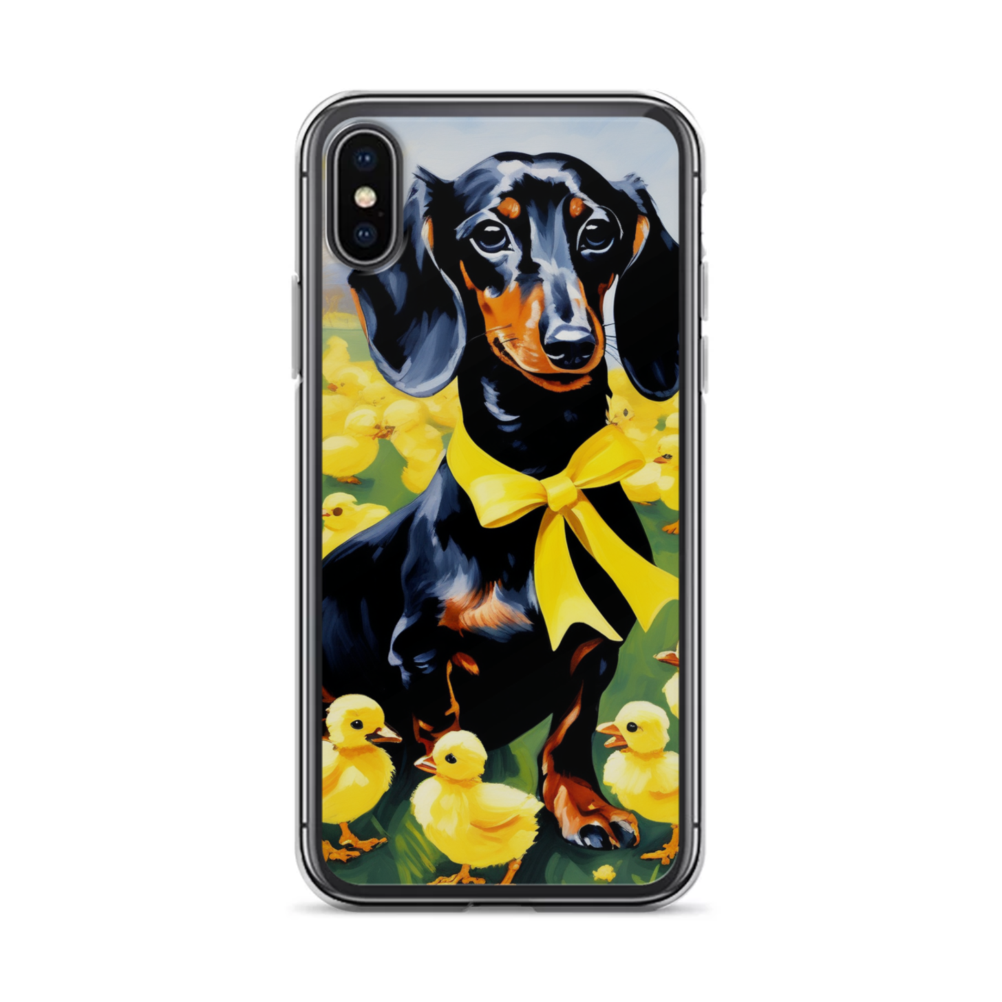 PugMug Custom Black Dachshund iPhone Case