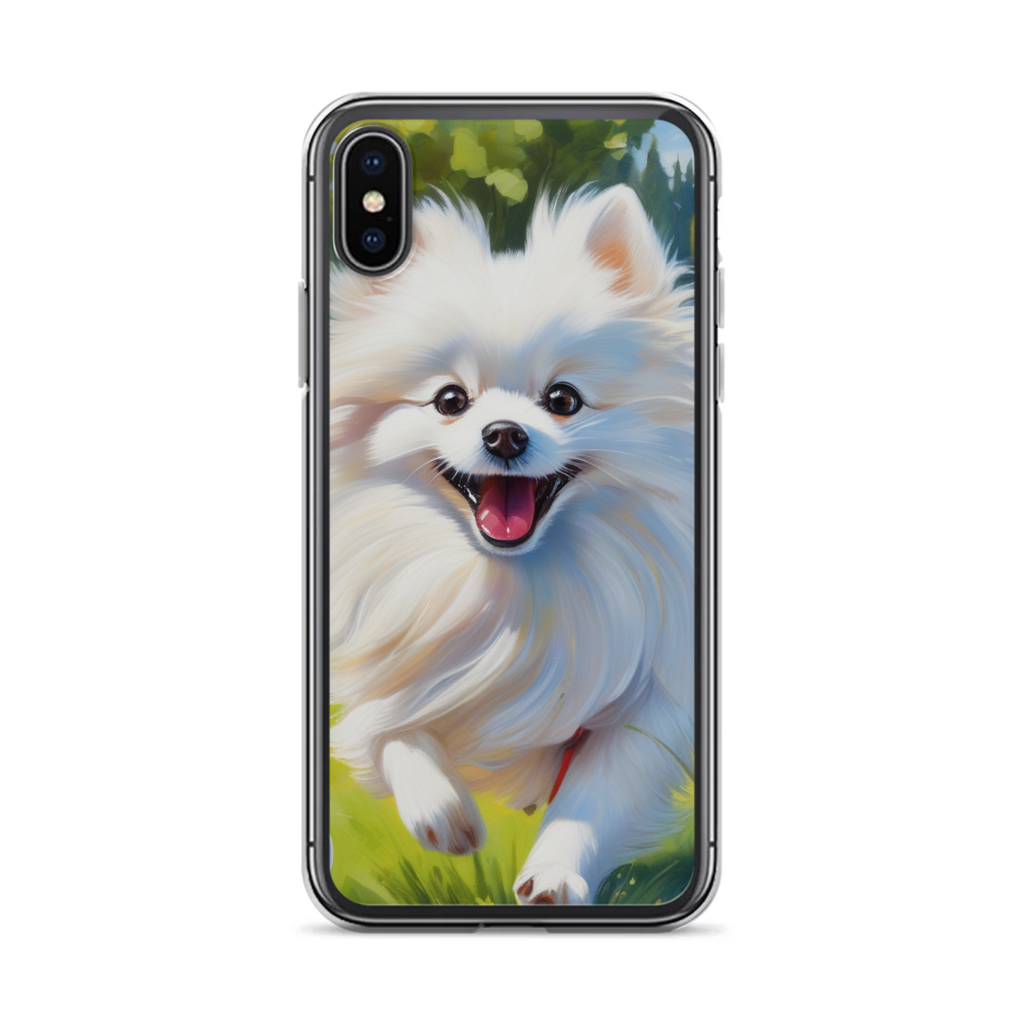PugMug Custom White Pomeranian iPhone Case