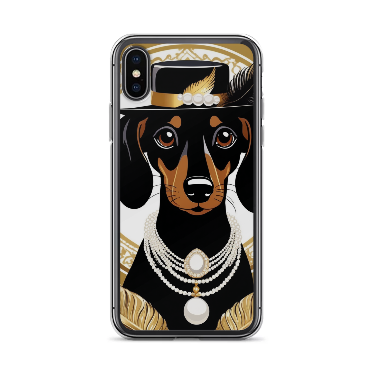 PugMug Custom Black Dachshund iPhone Case