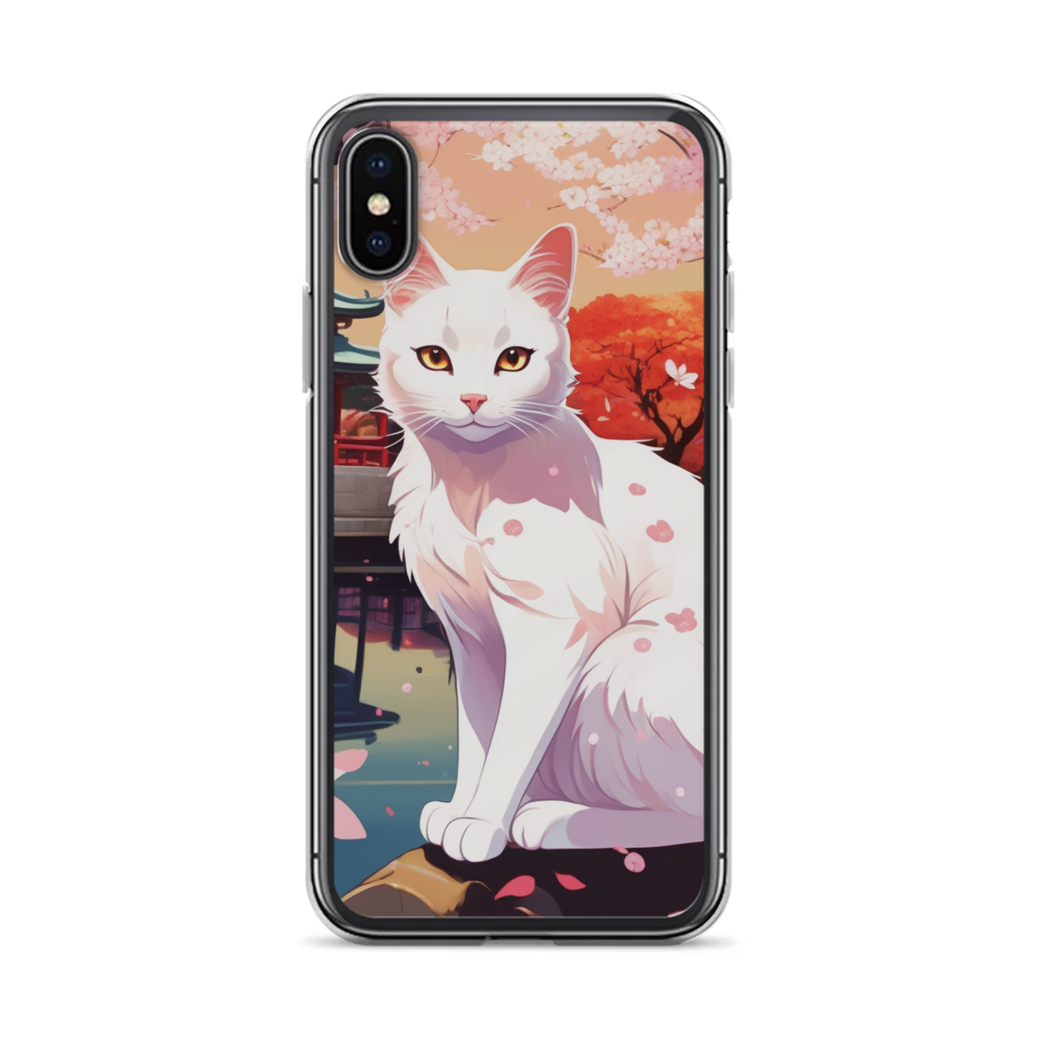 PugMug Custom White Companion Cat iPhone Case