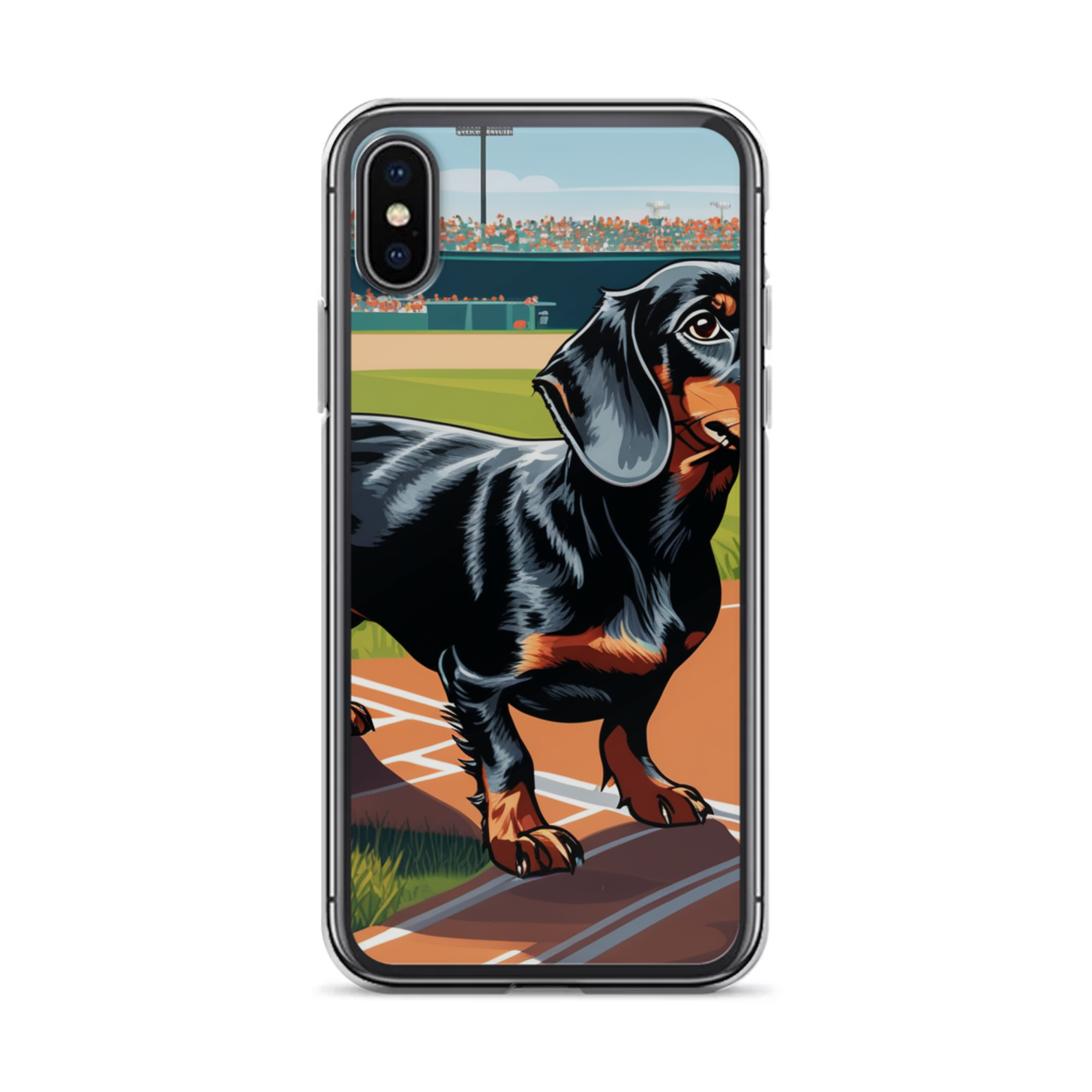 PugMug Custom Black Dachshund iPhone Case