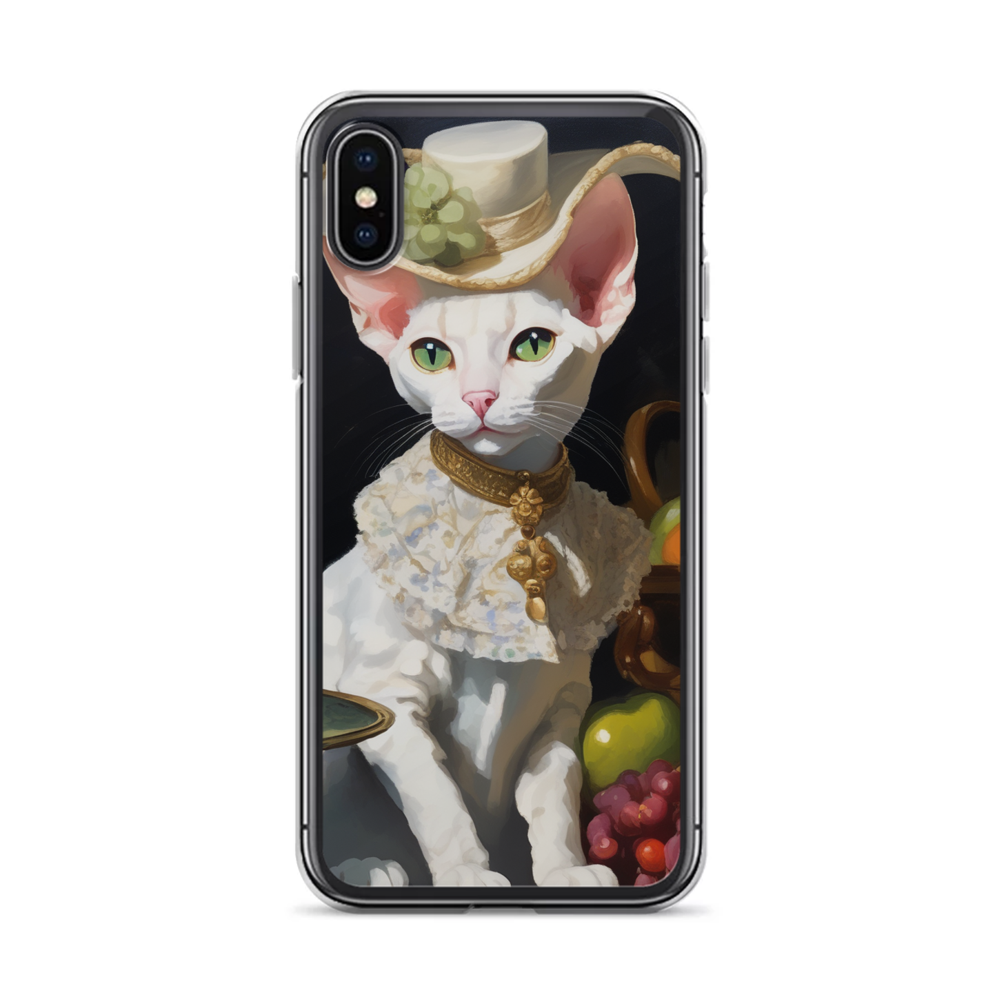 PugMug Custom White Devon Rex Cat iPhone Case