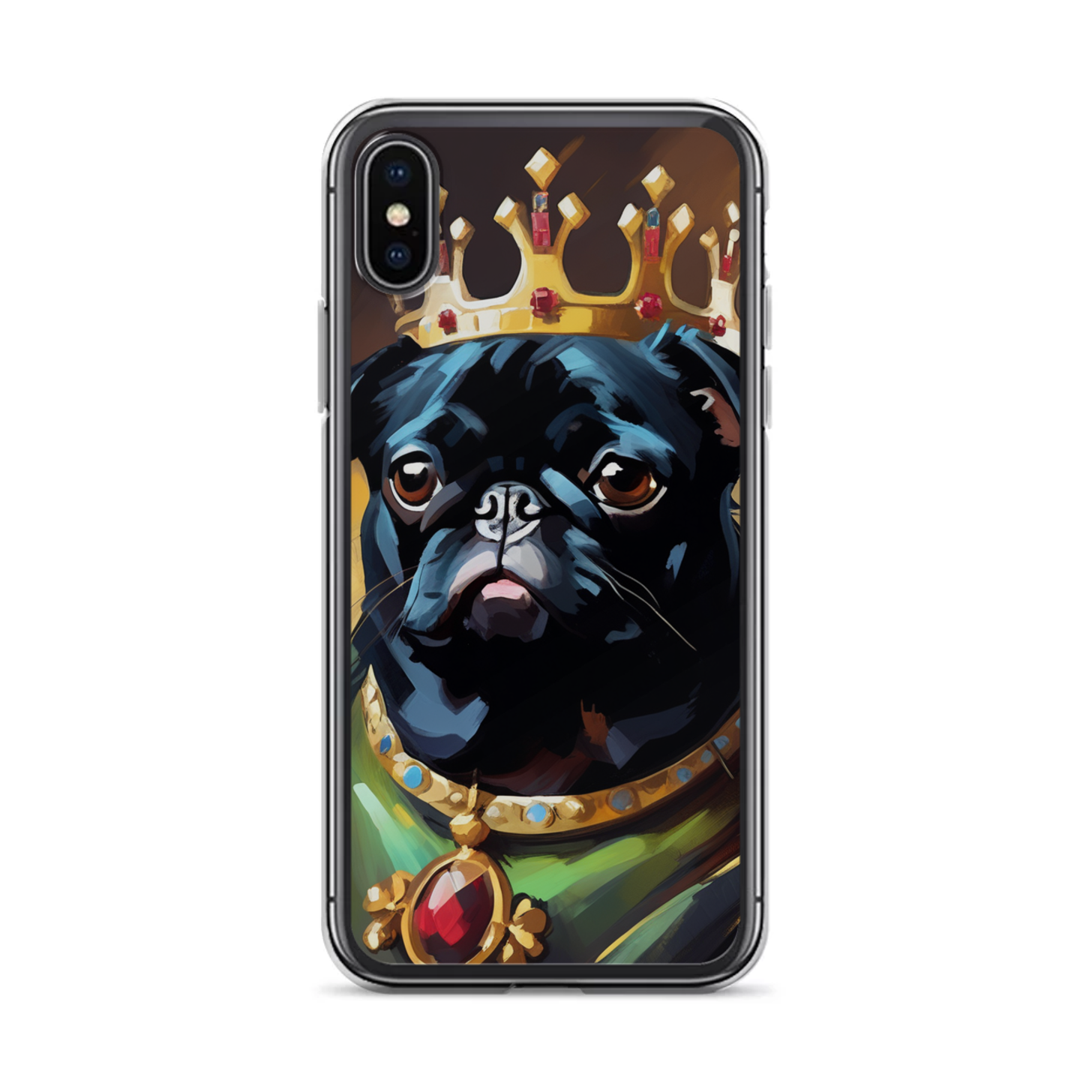 PugMug Custom Black Pug iPhone Case