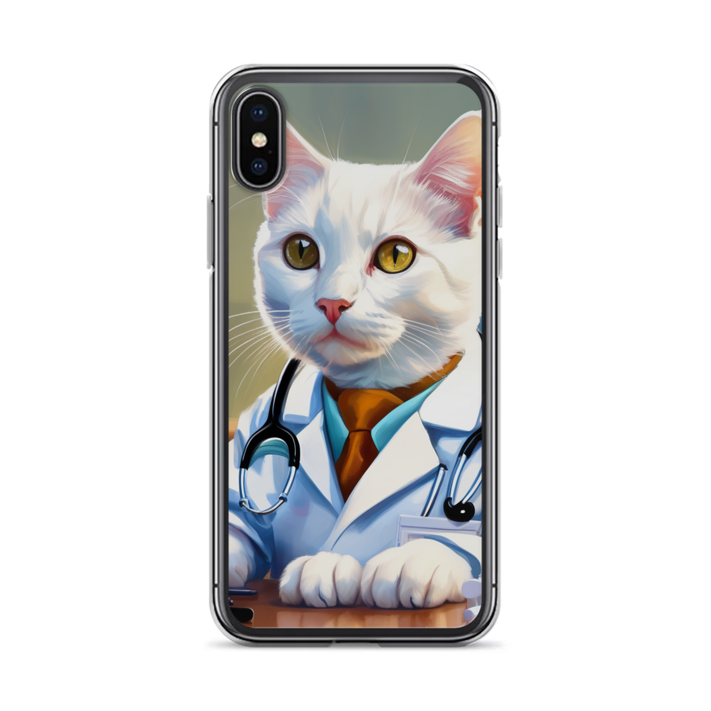 PugMug Custom White Companion Cat iPhone Case