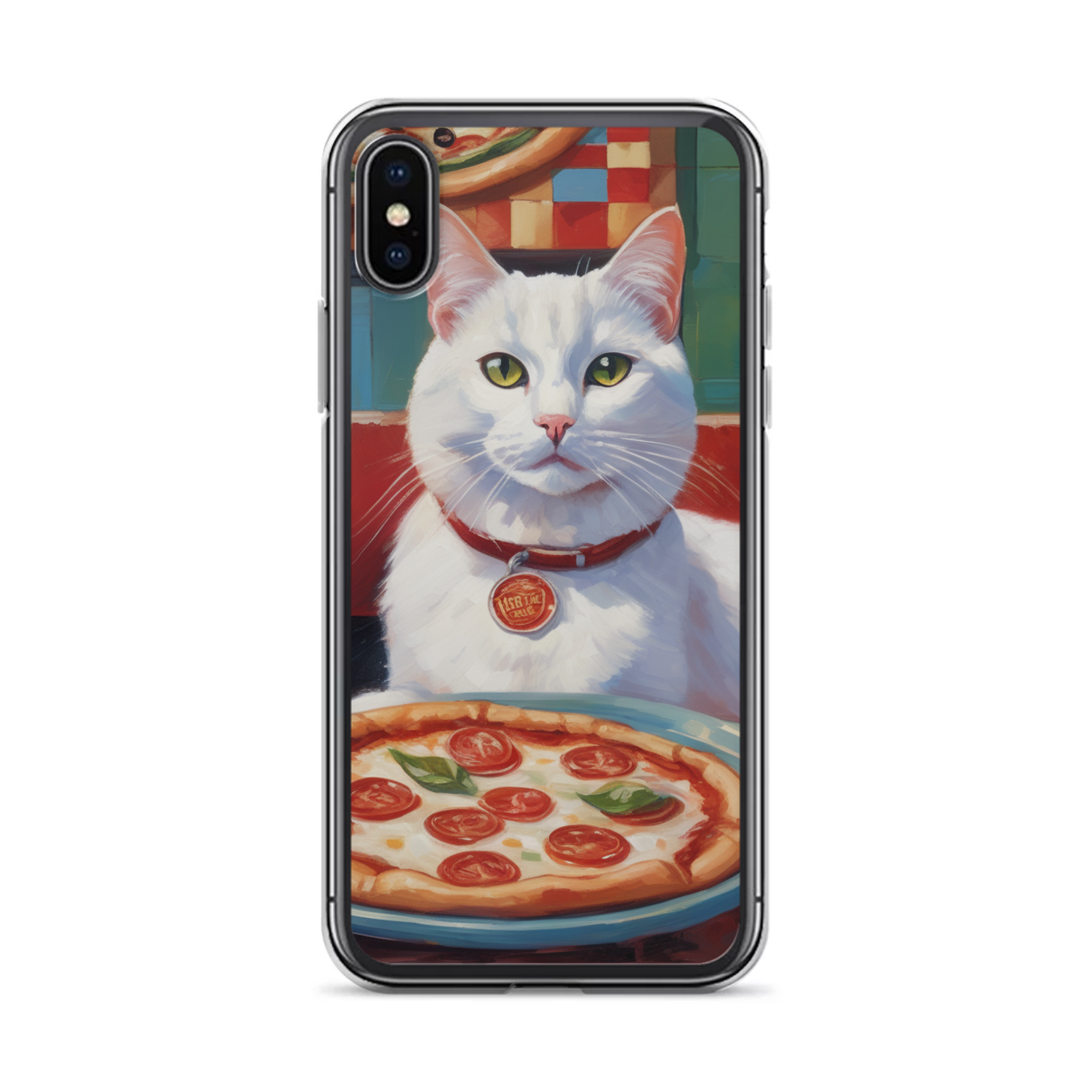 PugMug Custom White Companion Cat iPhone Case