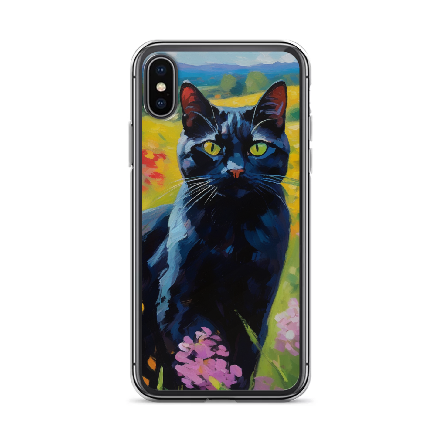 PugMug Custom Black American Shorthair Cat iPhone Case