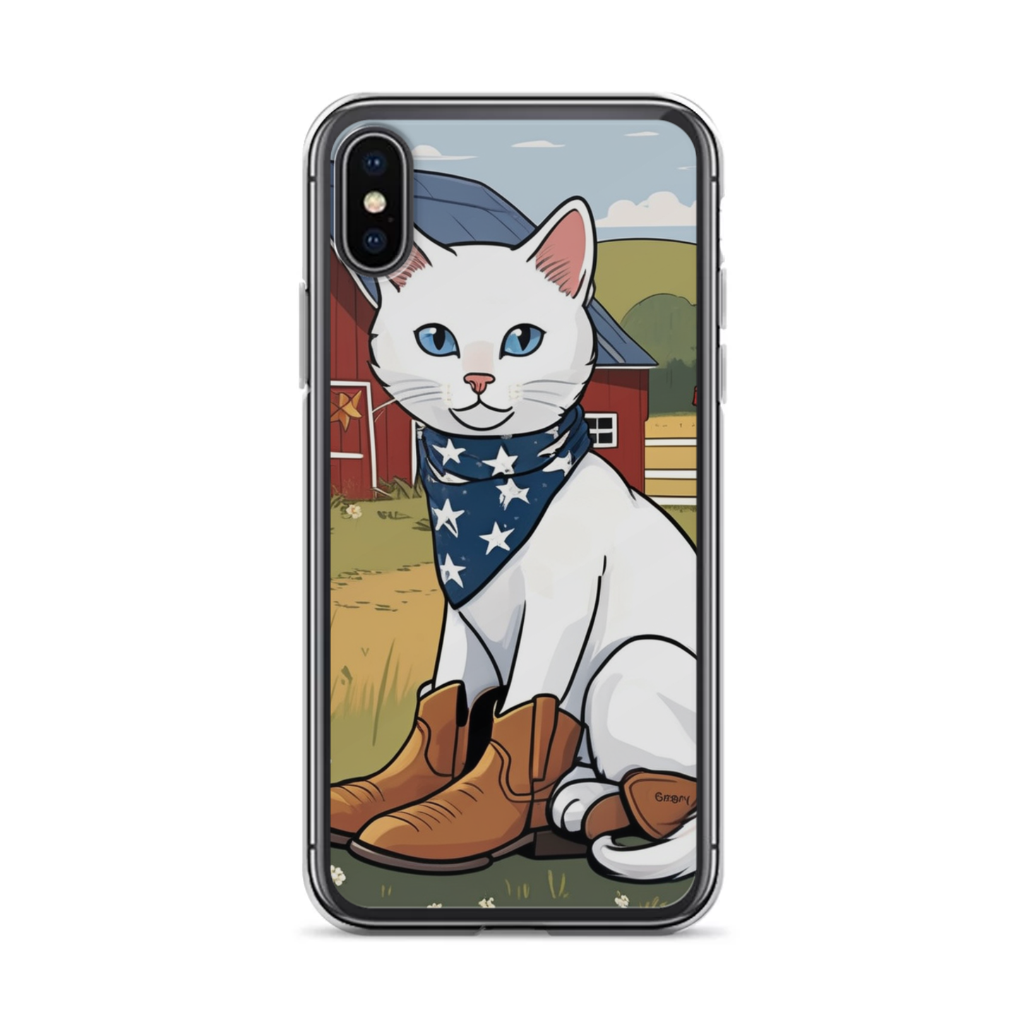 PugMug Custom White Companion Cat iPhone Case