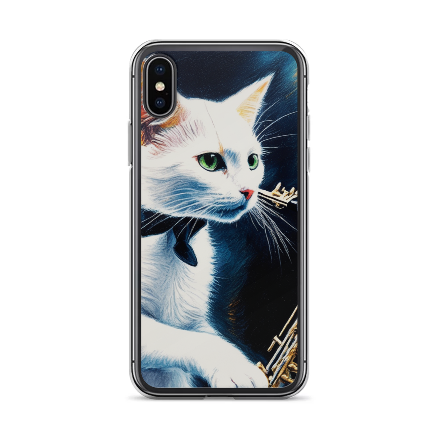 PugMug Custom White Companion Cat iPhone Case