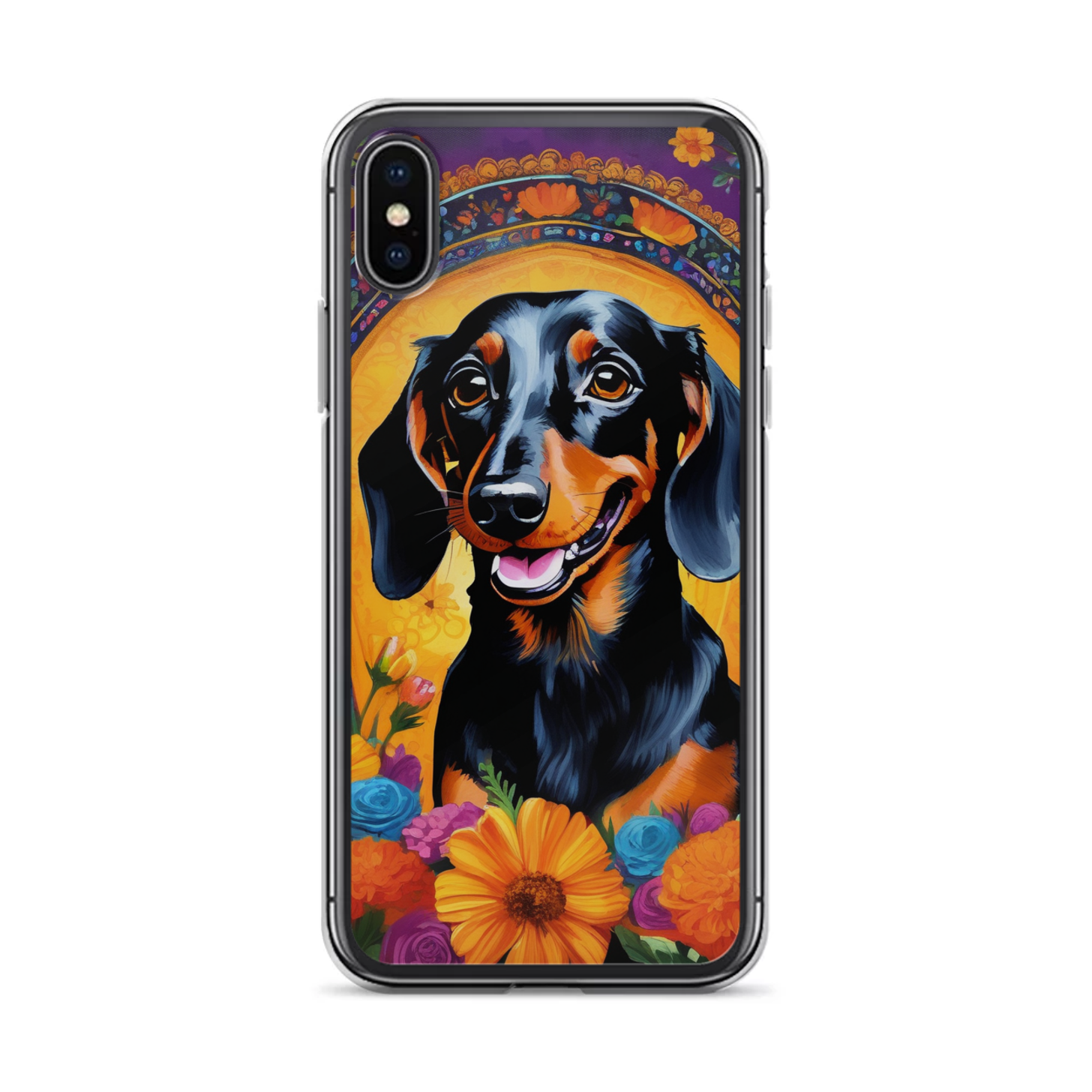 PugMug Custom Black Dachshund iPhone Case