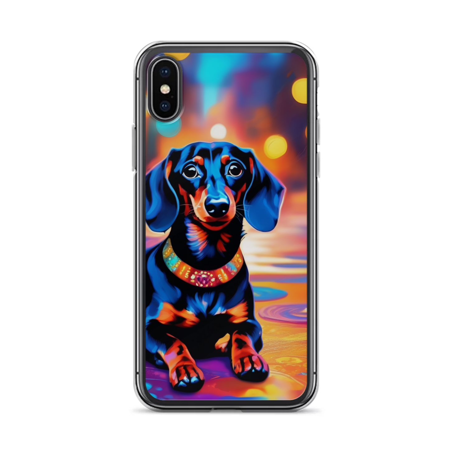 PugMug Custom Black Dachshund iPhone Case