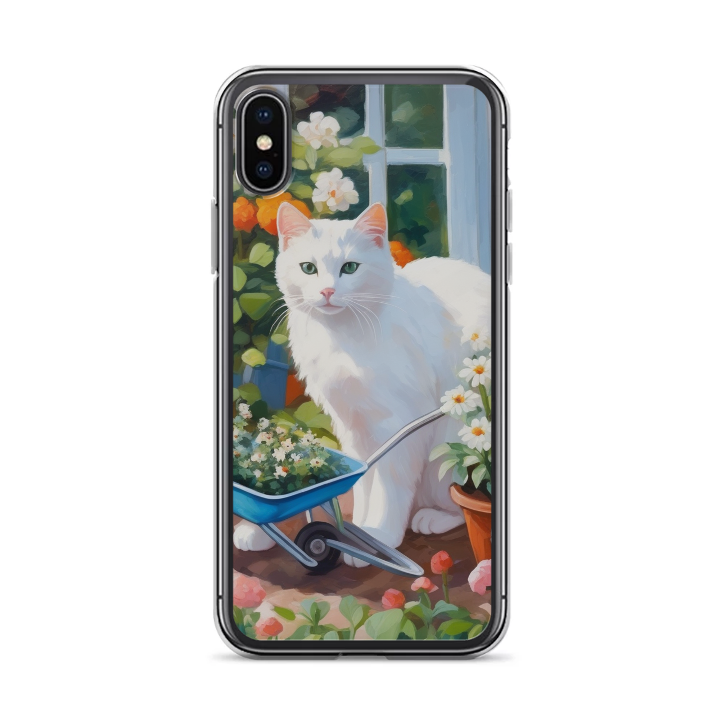 PugMug Custom White Companion Cat iPhone Case