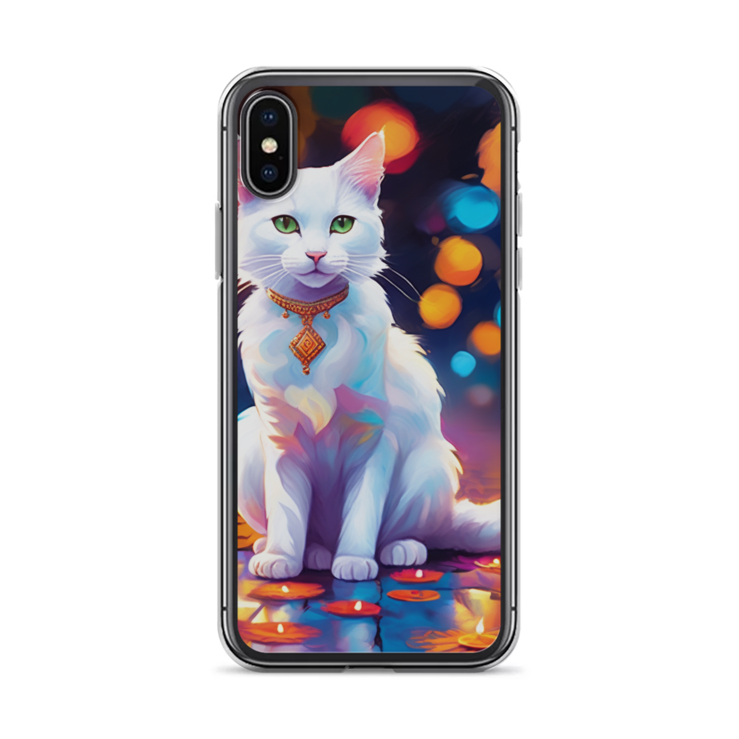 PugMug Custom White Companion Cat iPhone Case