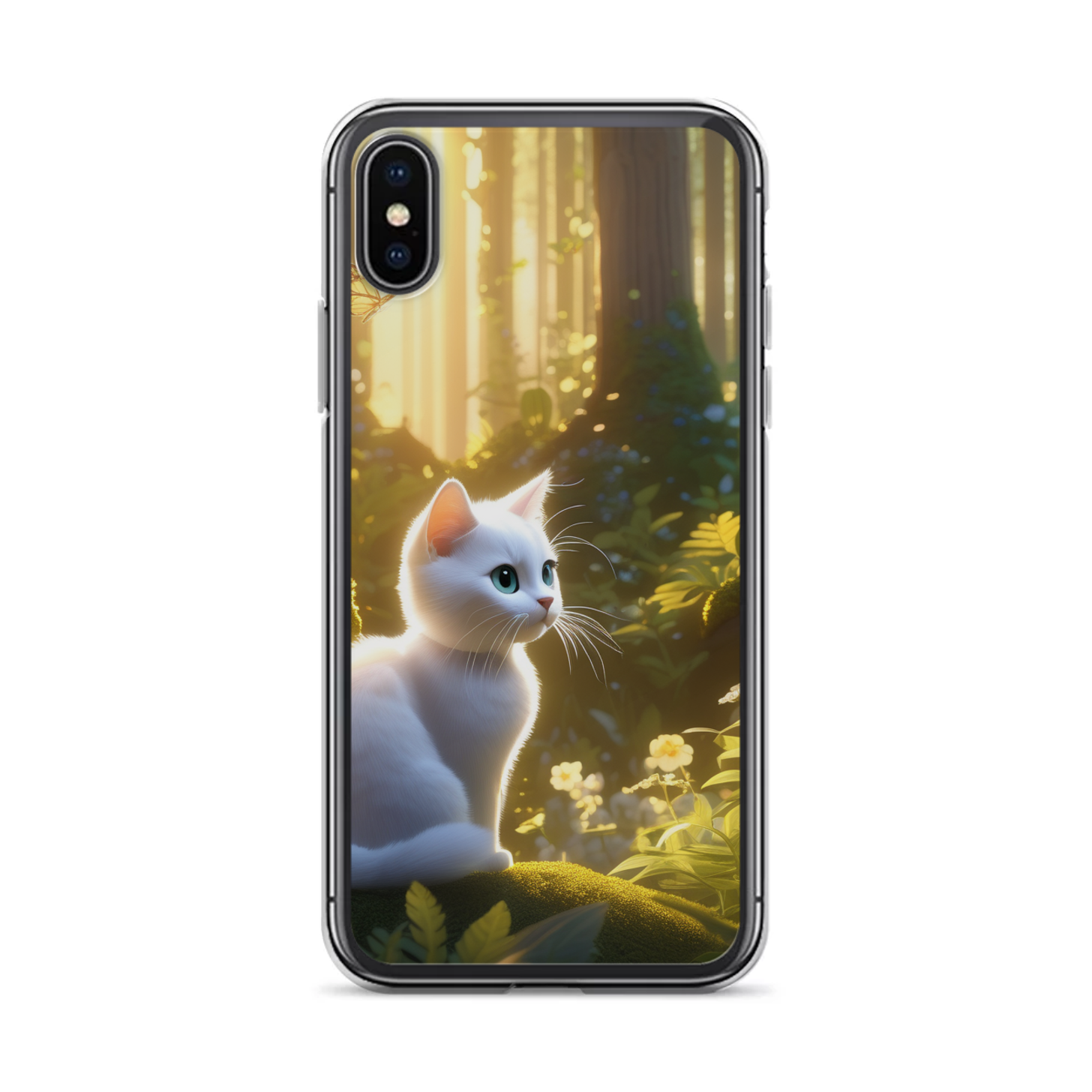 PugMug Custom White Companion Cat iPhone Case