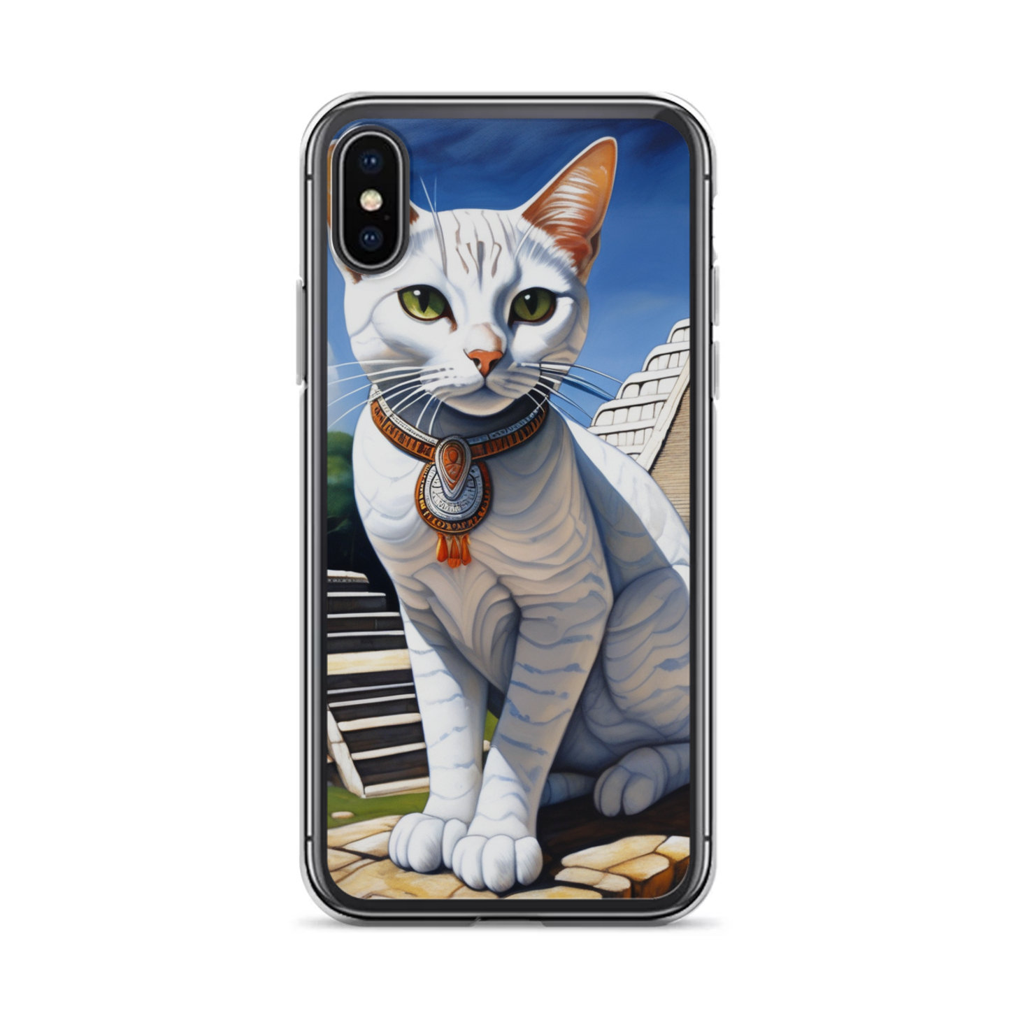 PugMug Custom White Companion Cat iPhone Case