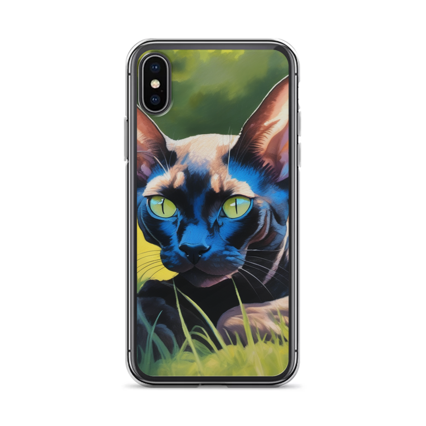 PugMug Custom Black Devon Rex Cat iPhone Case