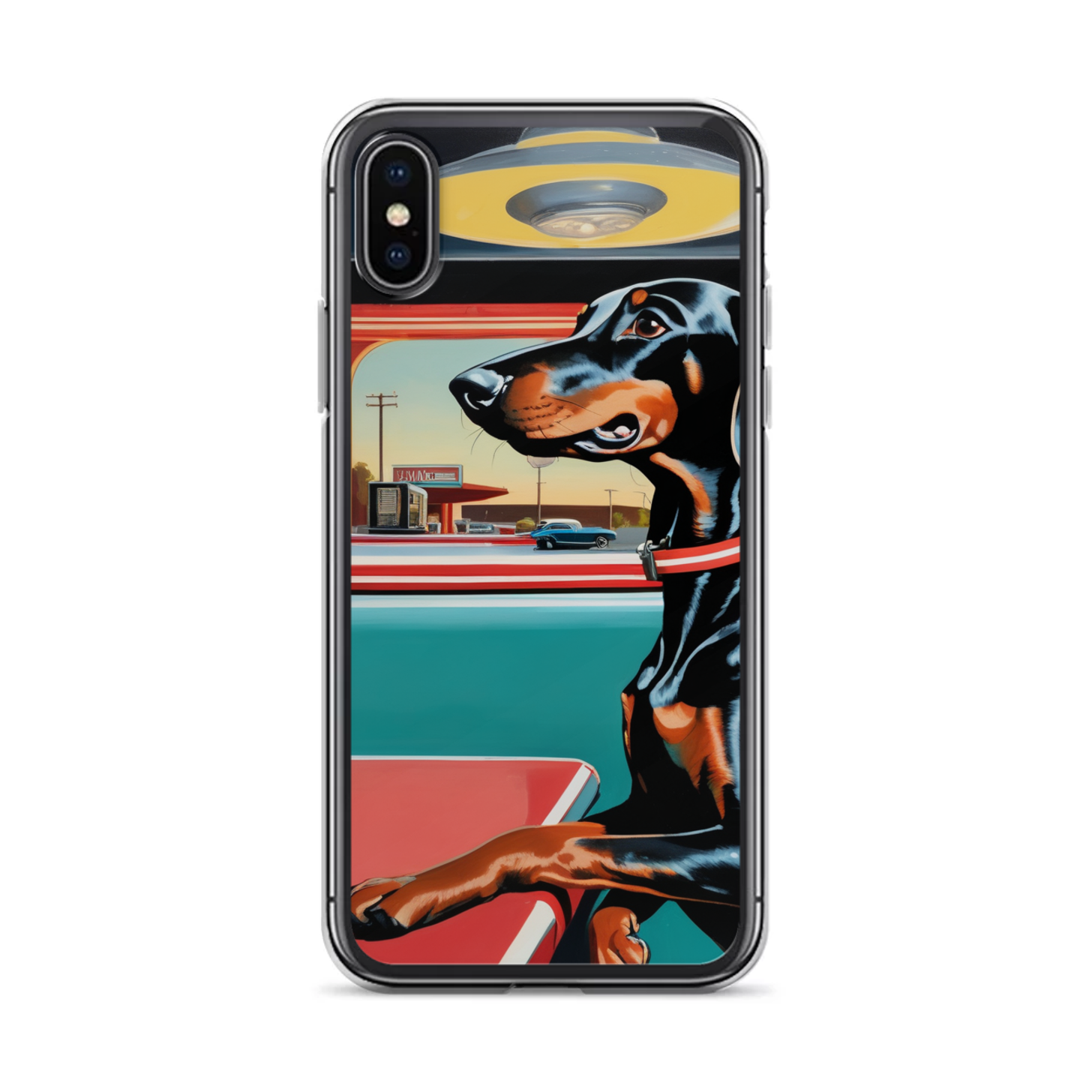 PugMug Custom Black Dachshund iPhone Case