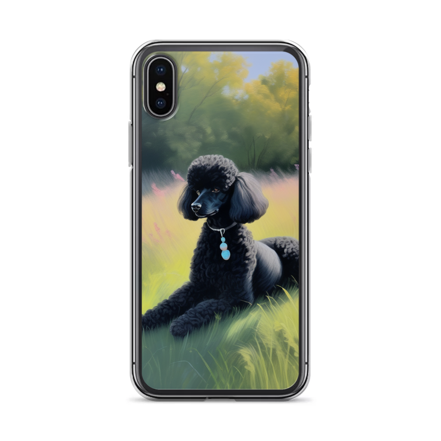 PugMug Custom Black Poodle iPhone Case